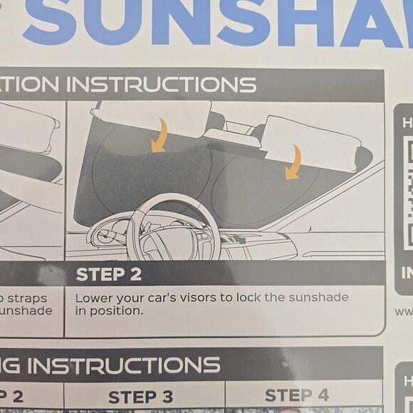 Econour Windshield Sun Shade Circles NEW HS-PO-4011 - Picture 3 of 5
